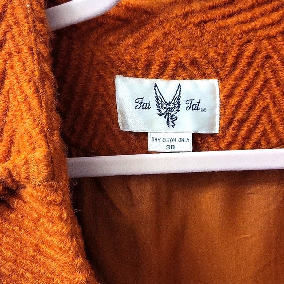 FAITAT Vintage Wool Car Jacket in Ochre - Picture 3 of 10
